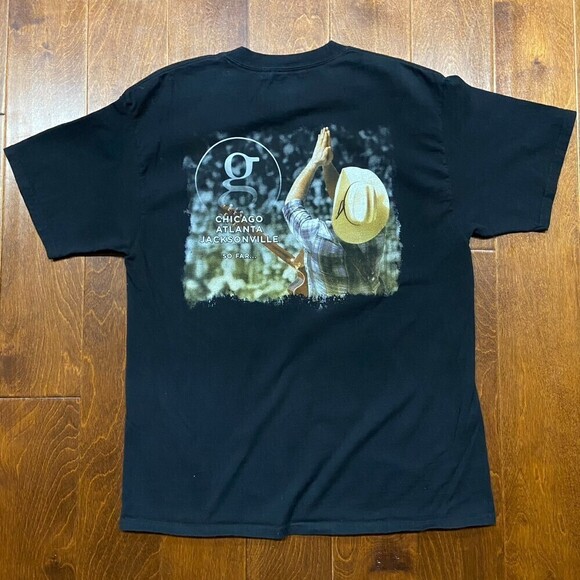 Hanes Garth Brooks World Tour 2014 Country Music Black T-Shirt Men's Size Large - Picture 4 of 8